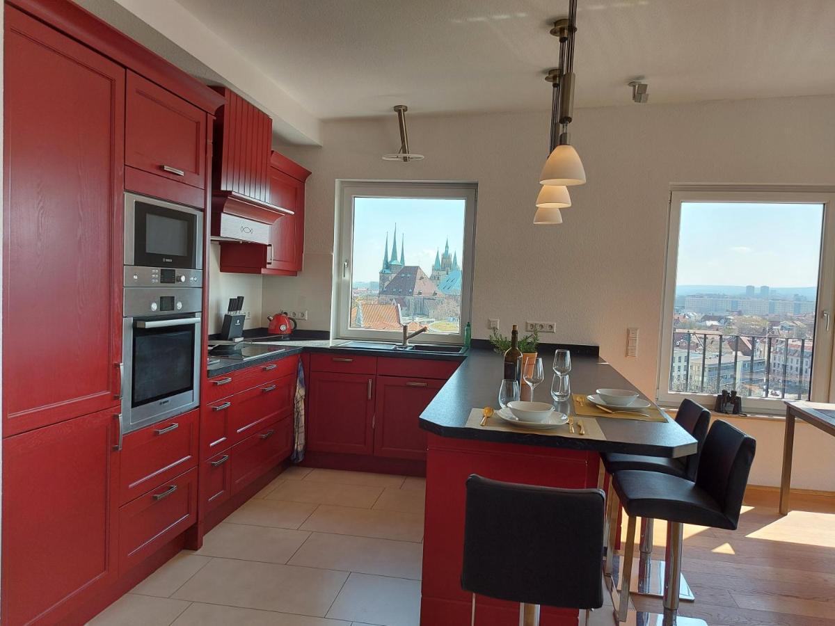 At The Top - Penthouse Ueber Den Daechern Der Stadt Erfurt Zewnętrze zdjęcie